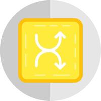 Shuffle Flat Scale Icon vector