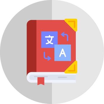 Language learning Flat Scale Icon vector