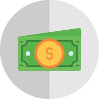 dólar plano escala icono vector