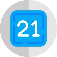 Twenty One Flat Scale Icon vector