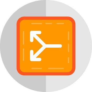 división plano escala icono vector