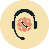 World Call Center Vector Icon