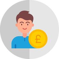 Pound Flat Scale Icon vector