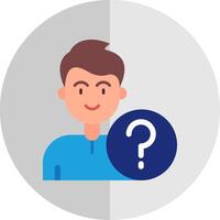 Question Flat Scale Icon vector