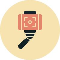 icono de vector de palo selfie