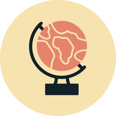 Earth Globe Vector Icon
