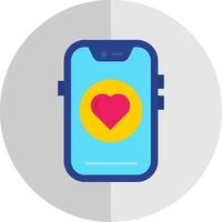 Heart Flat Scale Icon vector