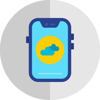 nube plano escala icono vector