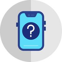 Question Flat Scale Icon vector