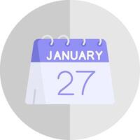 27th of January Flat Scale Icon vector