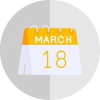 18th of March Flat Scale Icon vector