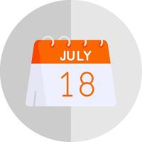 18th of July Flat Scale Icon vector