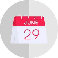 29th of June Flat Scale Icon vector