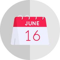 16th of June Flat Scale Icon vector