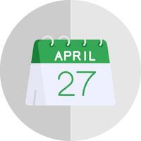 27th of April Flat Scale Icon vector