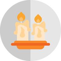 Candles Flat Scale Icon vector