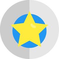 estrella plano escala icono vector