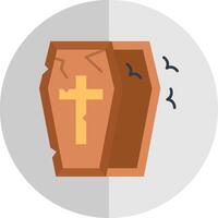 Coffin Flat Scale Icon vector