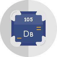 dubnium plano escala icono vector