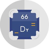 Dysprosium Flat Scale Icon vector