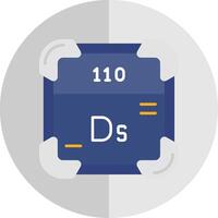 Darmstadtium Flat Scale Icon vector