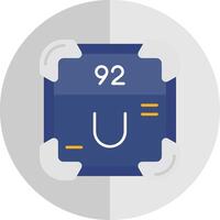 Uranium Flat Scale Icon vector