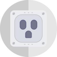 enchufe plano escala icono vector