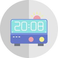 alarma reloj plano escala icono vector