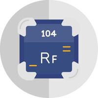 Rutherfordium Flat Scale Icon vector