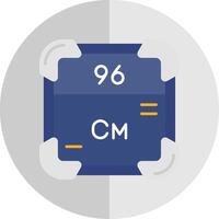 Curium Flat Scale Icon vector