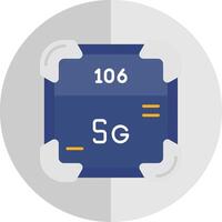 Seaborgium Flat Scale Icon vector