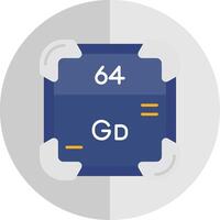 Gadolinium Flat Scale Icon vector