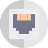 Ethernet Flat Scale Icon vector