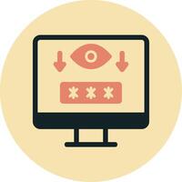 Computer Spyware Vector Icon