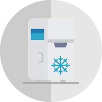 refrigerador plano escala icono vector