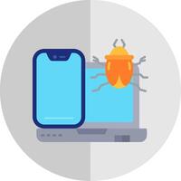 Bug Flat Scale Icon vector