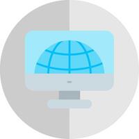 Monitor Flat Scale Icon vector