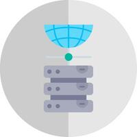 Database Flat Scale Icon vector