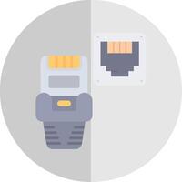 Ethernet Flat Scale Icon vector