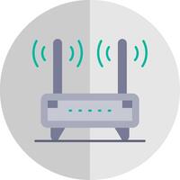 Router Flat Scale Icon vector