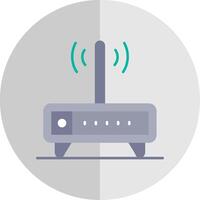 Modem Flat Scale Icon vector
