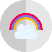 Rainbow Flat Scale Icon vector
