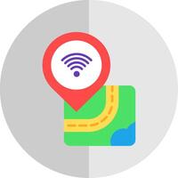 Wifi plano escala icono vector