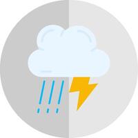 Thunder strom Flat Scale Icon vector