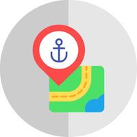 Port Flat Scale Icon vector