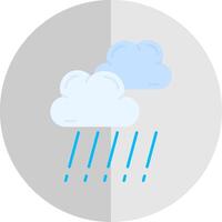 lluvia plano escala icono vector