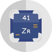 Zirconium Flat Scale Icon vector