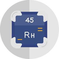 Rhodium Flat Scale Icon vector