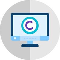 Copyright Flat Scale Icon vector