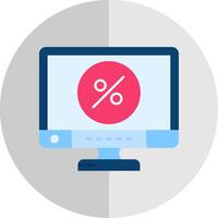 Percentage Flat Scale Icon vector